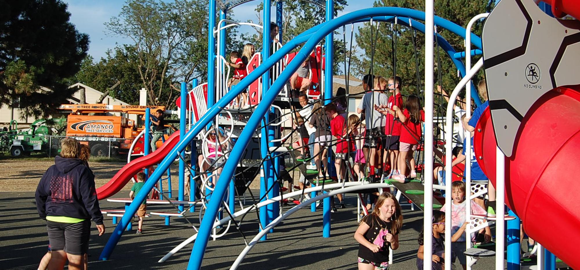 Students on playground